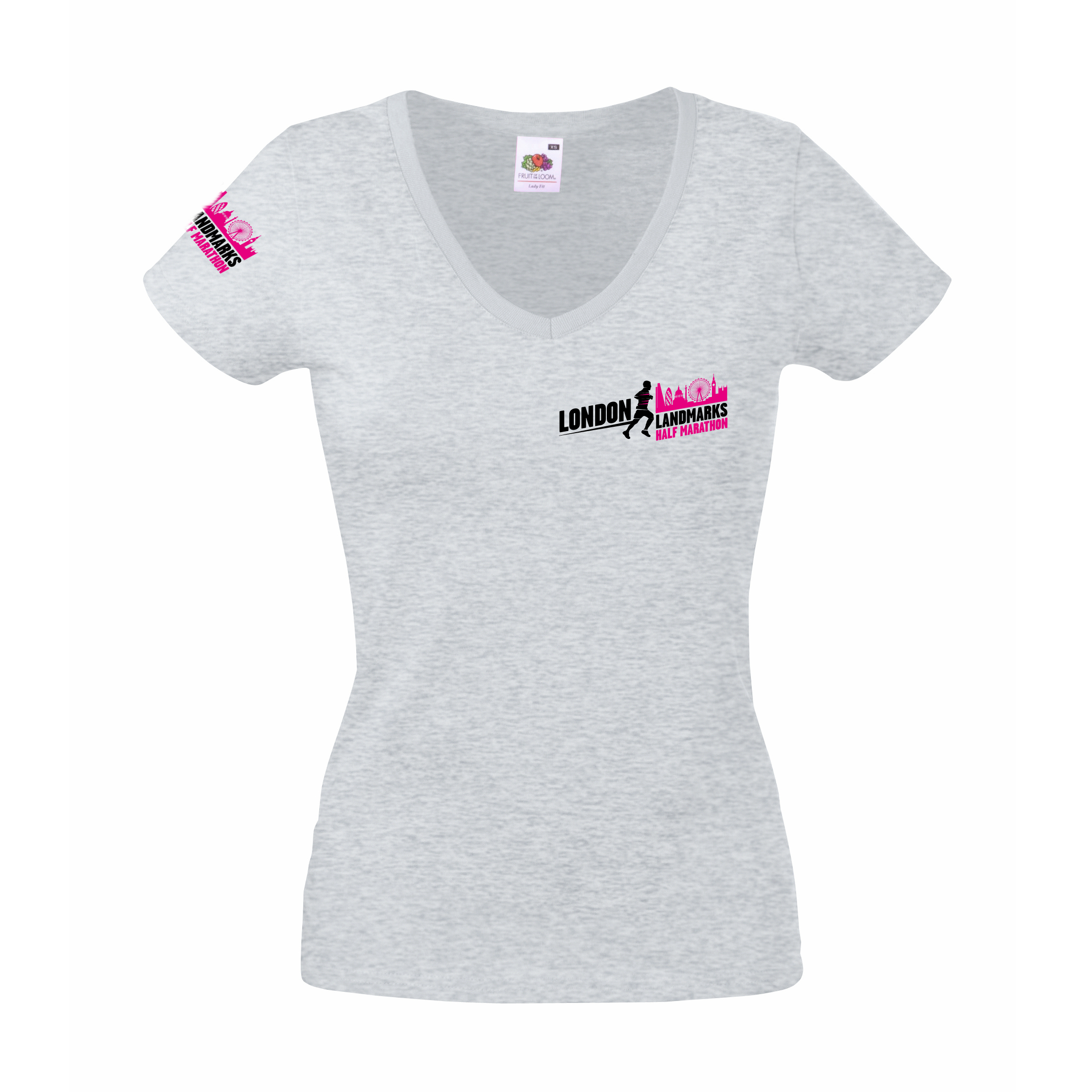 Womens V-Neck Promotional T-Shirt Printed With Logo