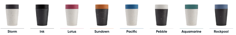 Branded Circular&Co 8oz cup lid colour options