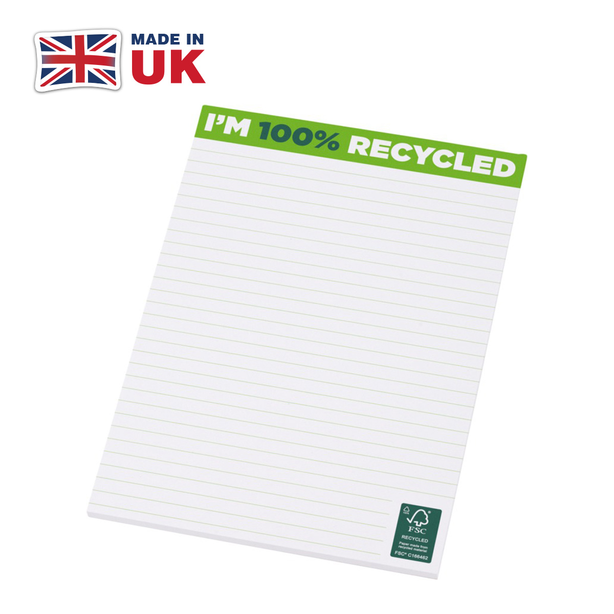 Logo Branded A5 Recycled Notepad