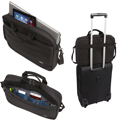 Branded Laptop Case Open With Laptop And Tablet