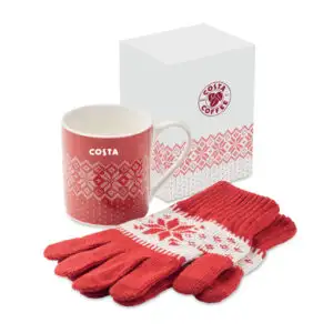 Branded Christmas Mug & Glove Set