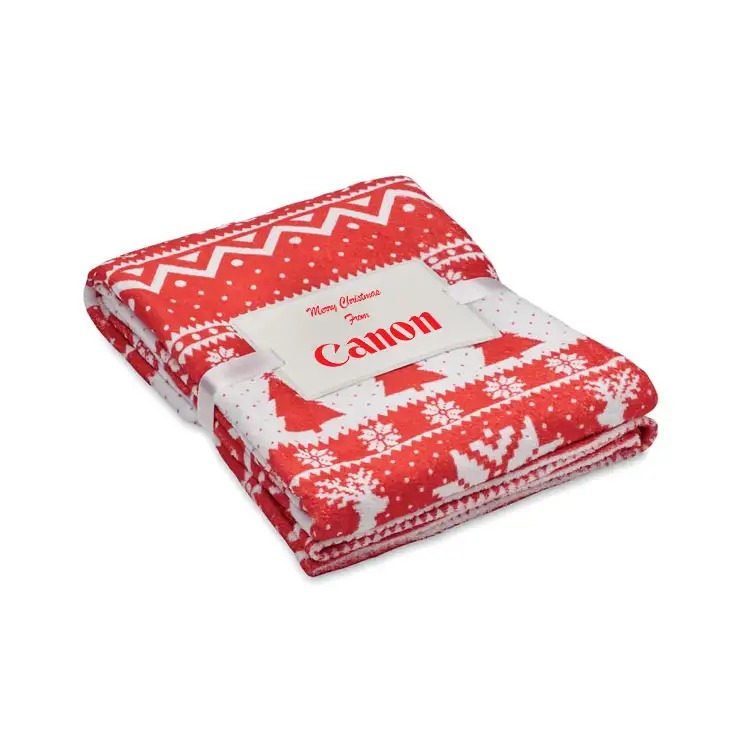 Logo Branded Cosy Recycled Christmas Blanket