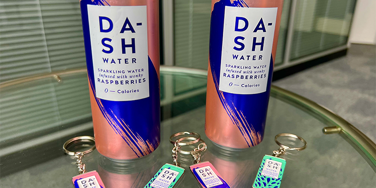 Dash Custom Keyrings In Raspberry And Cucumber