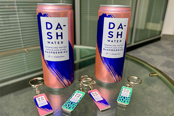 Dash Custom Keyrings In Raspberry And Cucumber