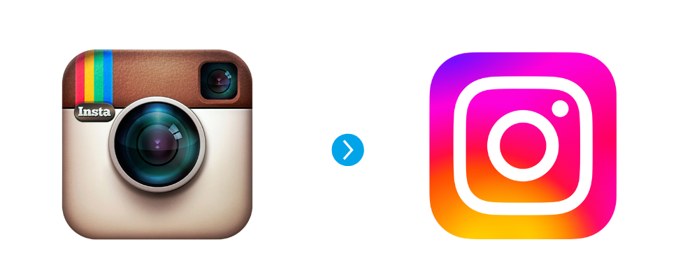 Instagram Logo Rebrand Before and After