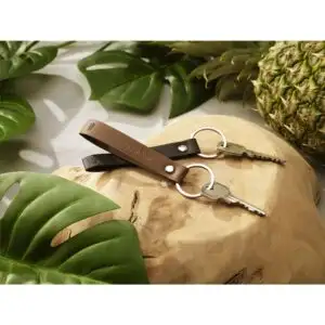 Branded Vegan Pineapple Leather Keyring