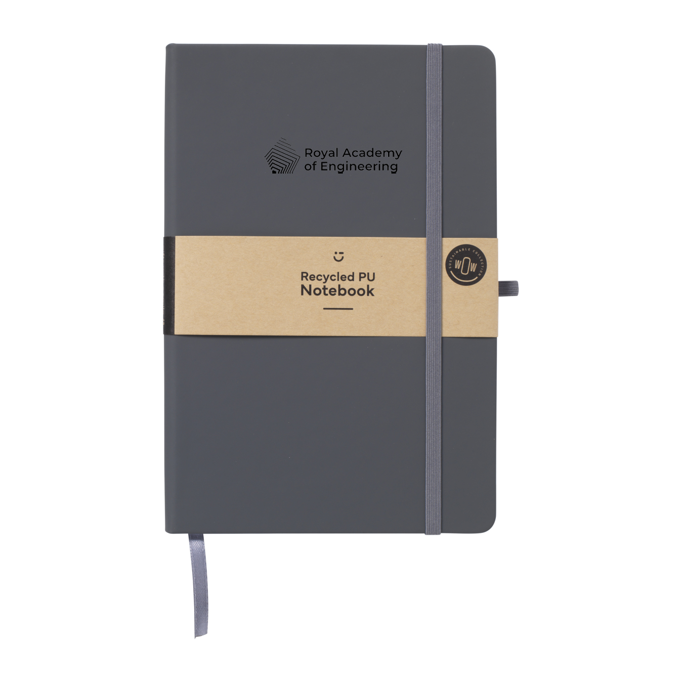 Logo Branded Recycled GRS PU Paper Notebook