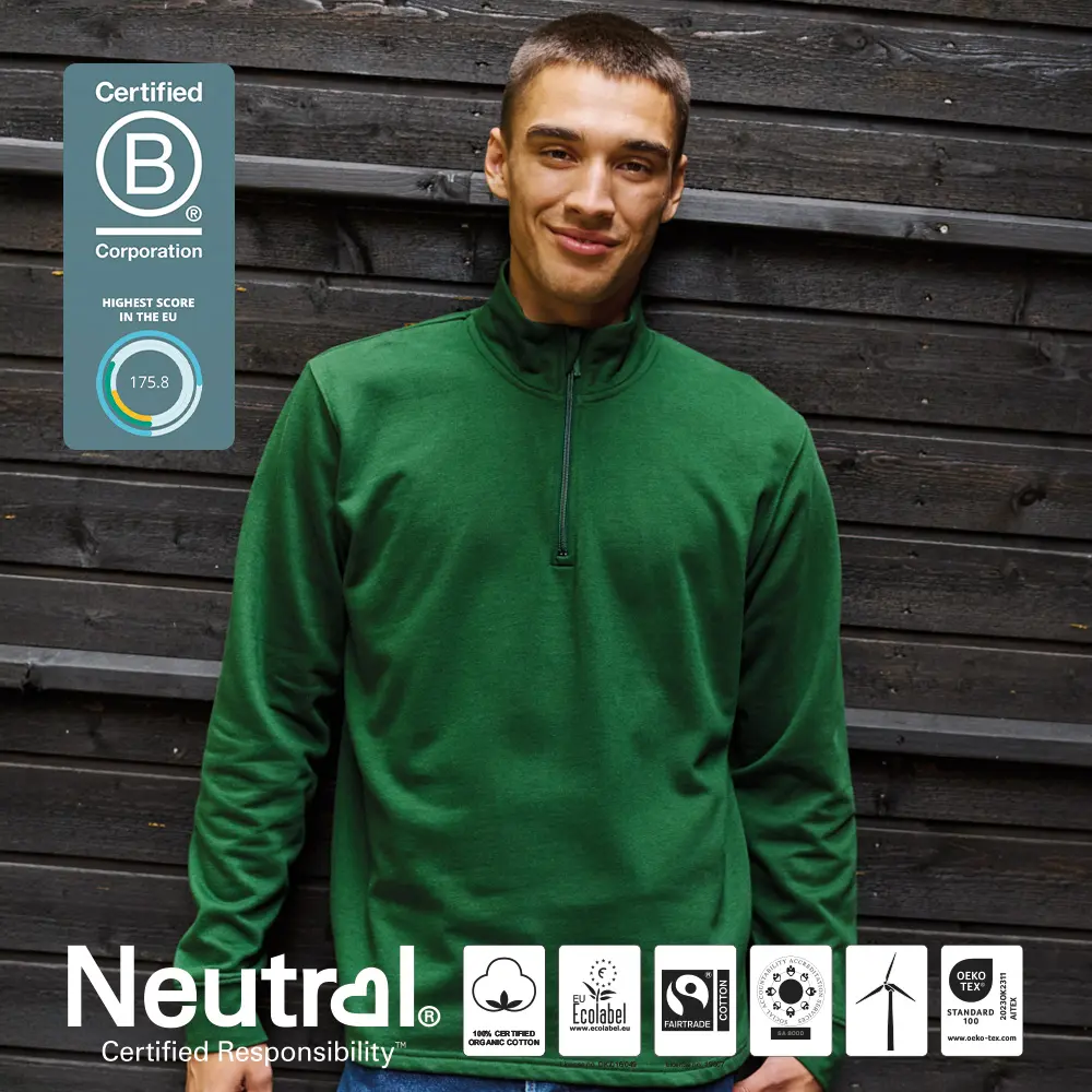 Fairtrade Organic Quarter Zip Sweatshirt