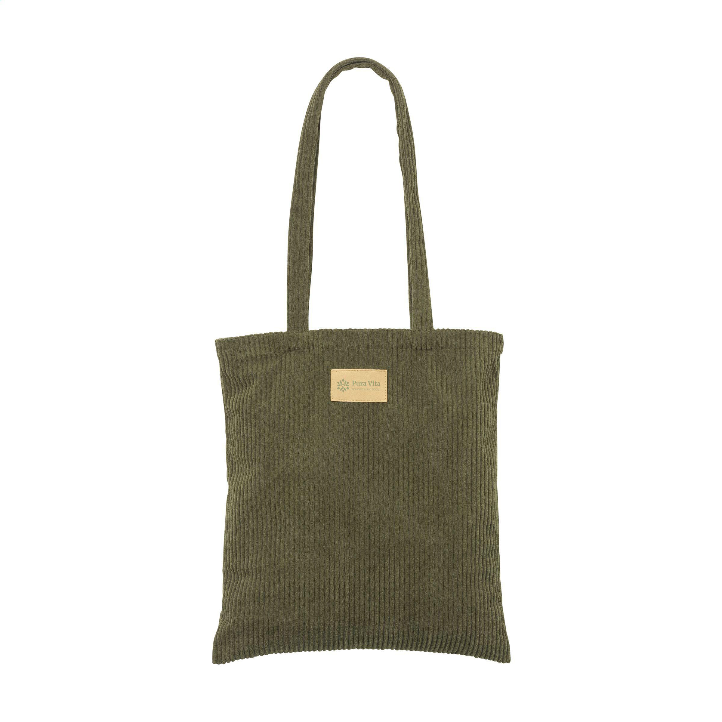 Logo Branded Recycled Corduroy Bag
