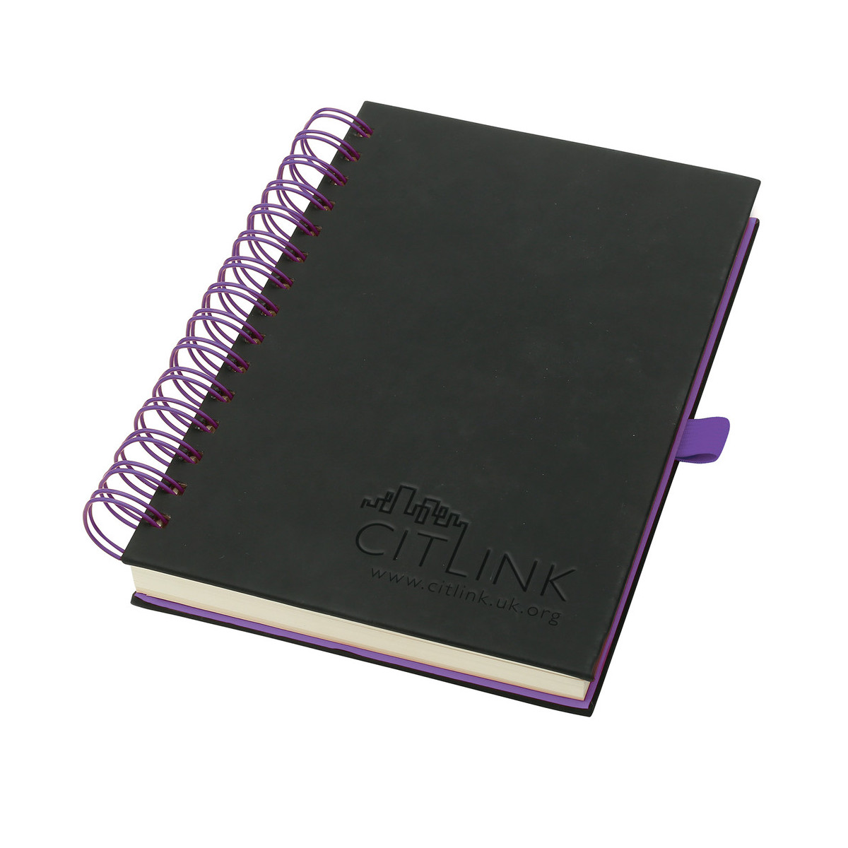 Spiro Embossed A5 Company Branded Notebook