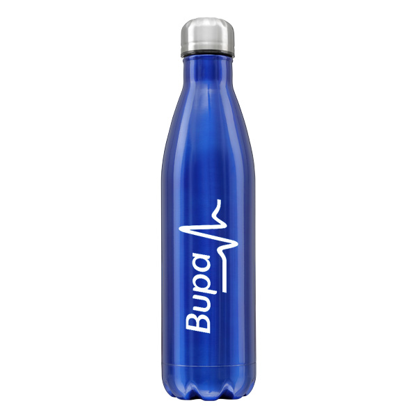 700Ml Blue Branded Stainless Steel Metal Water Bottle