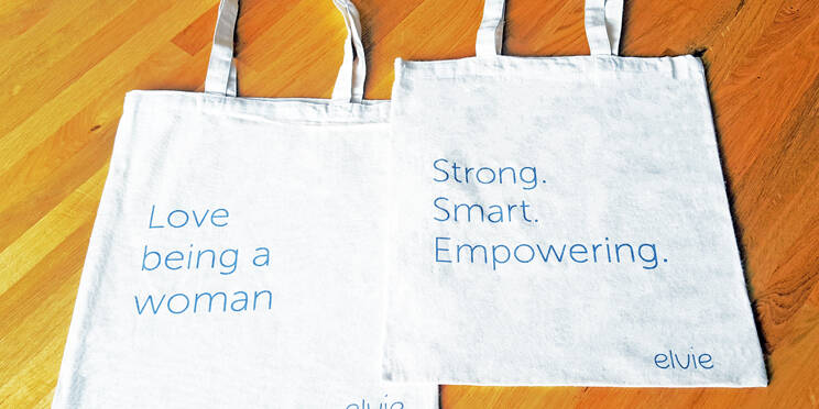 Custom Tote Bags For Elvie With Double Sided Print