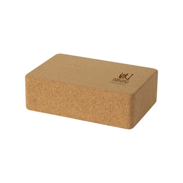 Trikona Branded Cork Yoga Brick With Laser Engraved Logo