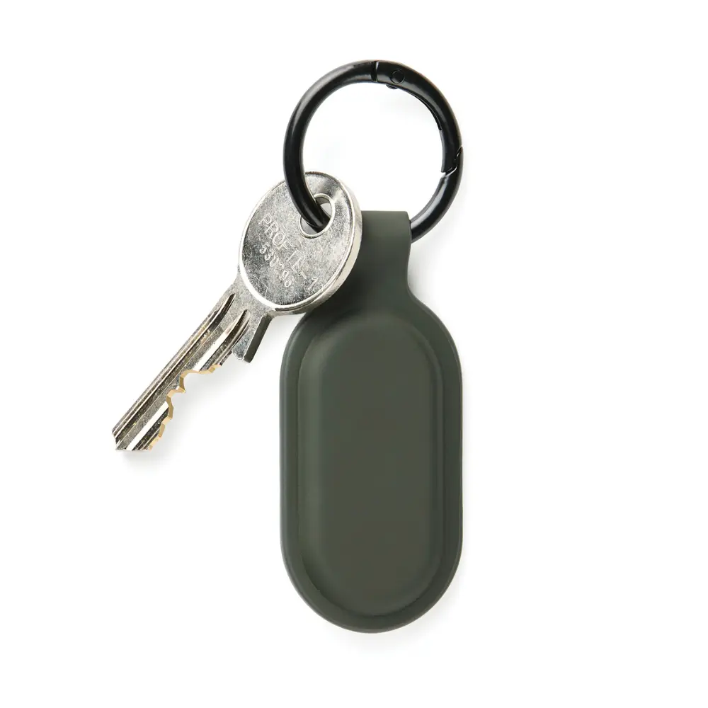 Vinga Baltimore Rcs Key Tag With Finder Dual. Front View. Logo Via Engraving Or Digital Print.