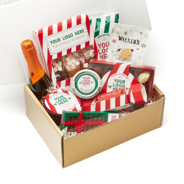 Christmas Maxi Gift Box with 9 logo branded Christmas treats