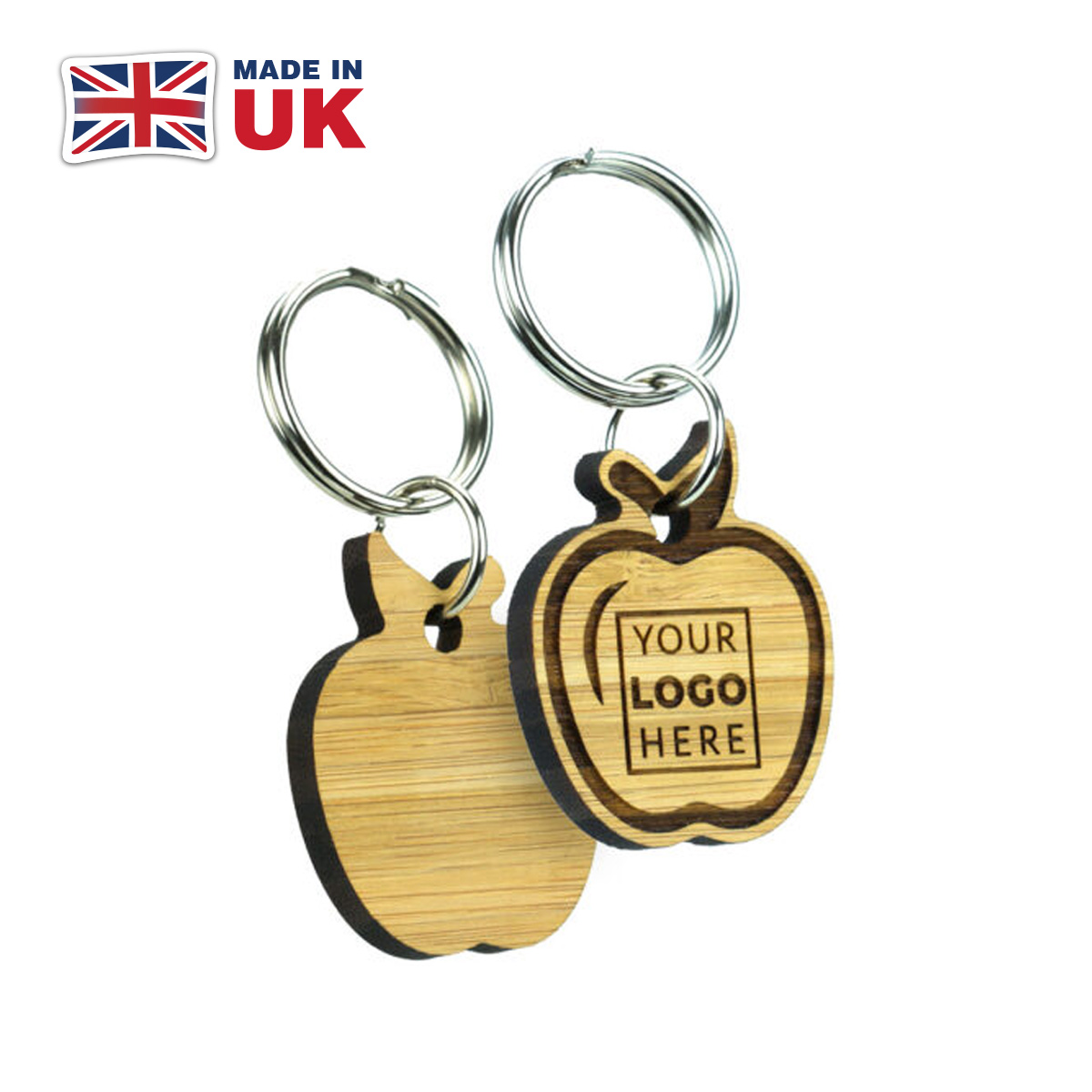 Logo Branded Bespoke Wooden Keyring