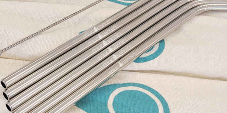 Branded Reusable Straws Engraved With Logo