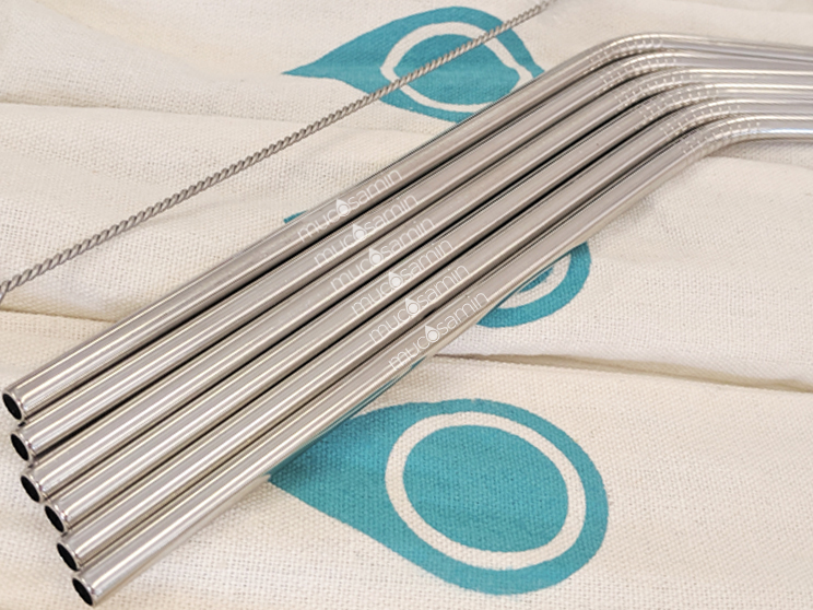 Branded Reusable Straws Engraved With Logo