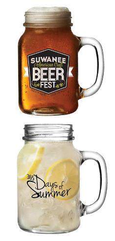 Branded Mason Jars Filled With Beer And Lemonade