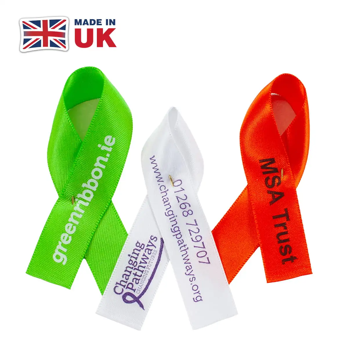 Branded Satin Campaign Ribbons