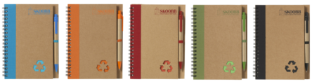 Eco Scribbler Branded Notebook Colour Options