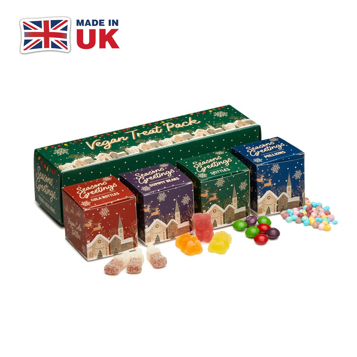 Logo Branded Christmas Eco Vegan Treat Boxes