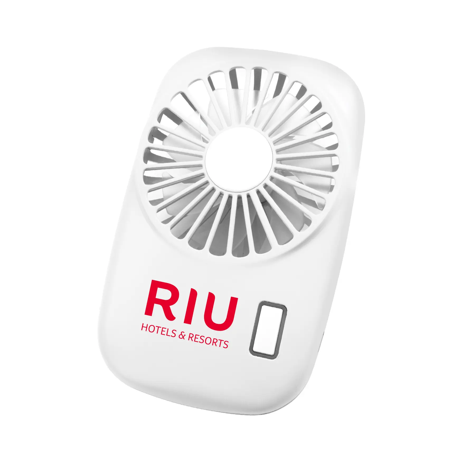Handy Smart Fan In White With Logo Print On The Front