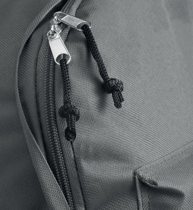 Explorer Backpack In Stone Grey - Details Of The Zipper