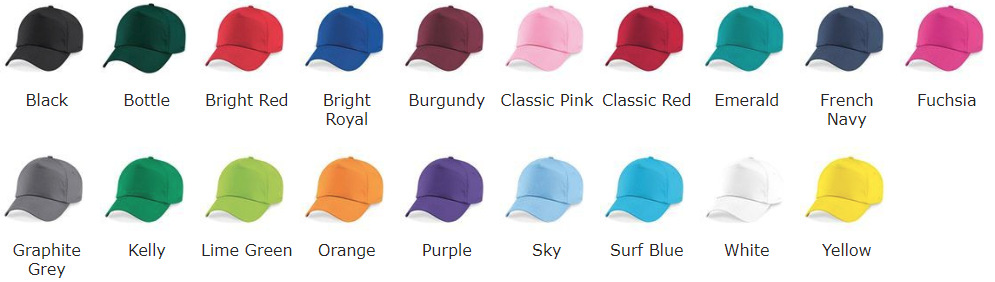 Kids Baseball Caps Colours