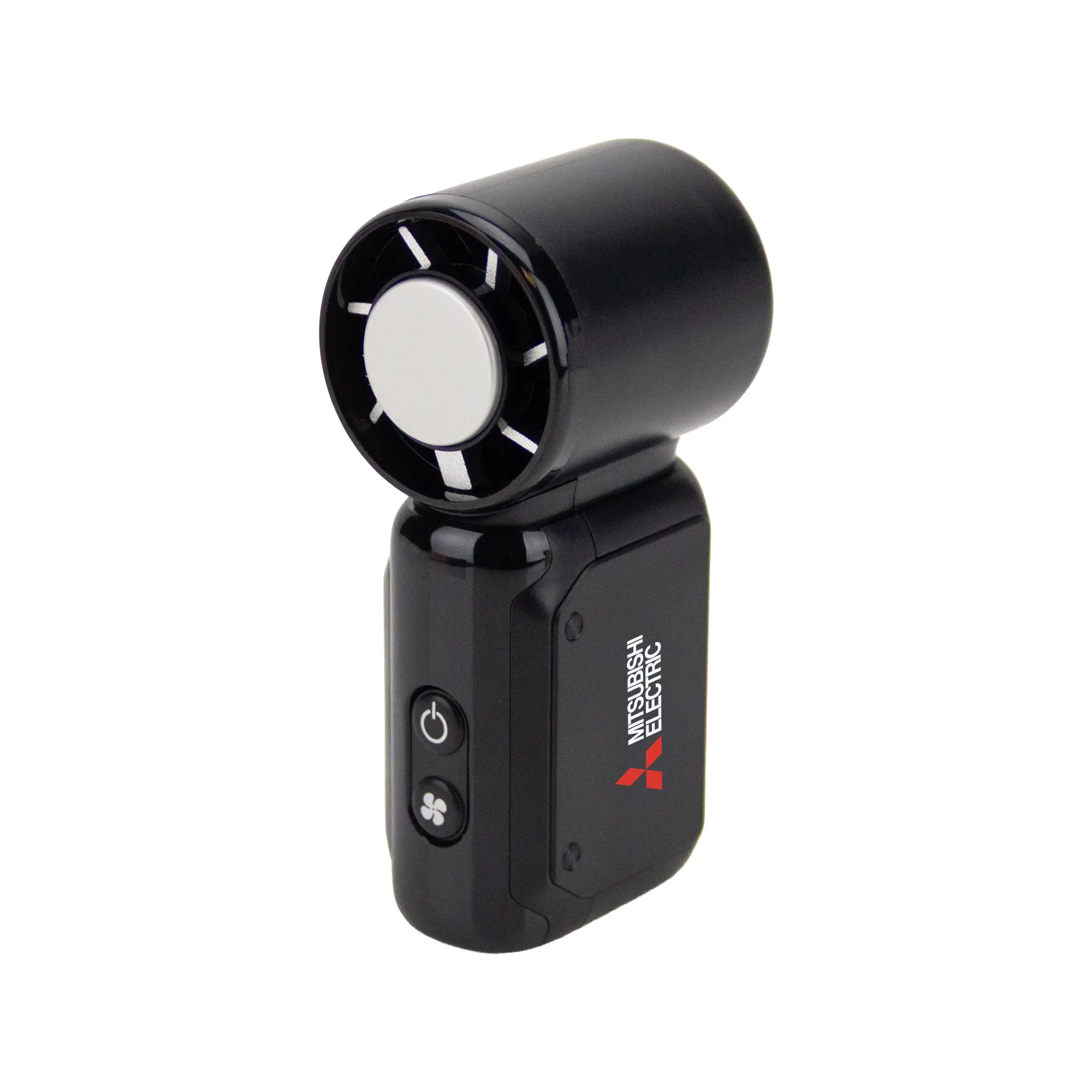 Mini Ice Fan In Black With Printed Logo On The Right Side