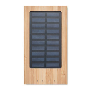 Branded Solar Bamboo Power Bank