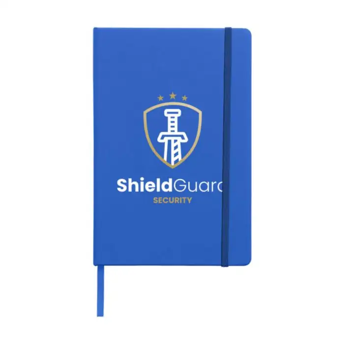 Note Paper Nottobook A5 In Blue Color And A Large Centered Logo On The Front