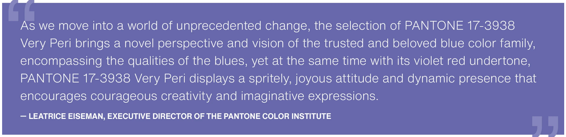 What Is Pantone's Colour Of The Year