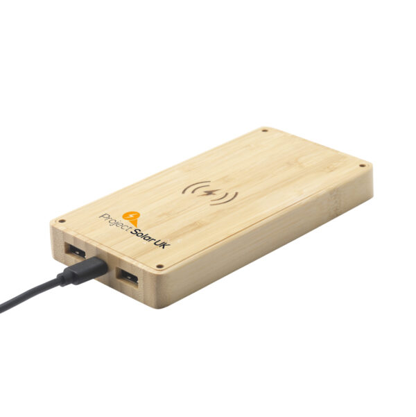 Logo Branded Bamboo Solar Powerbank