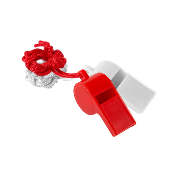 Promotional Whistles In Red And White