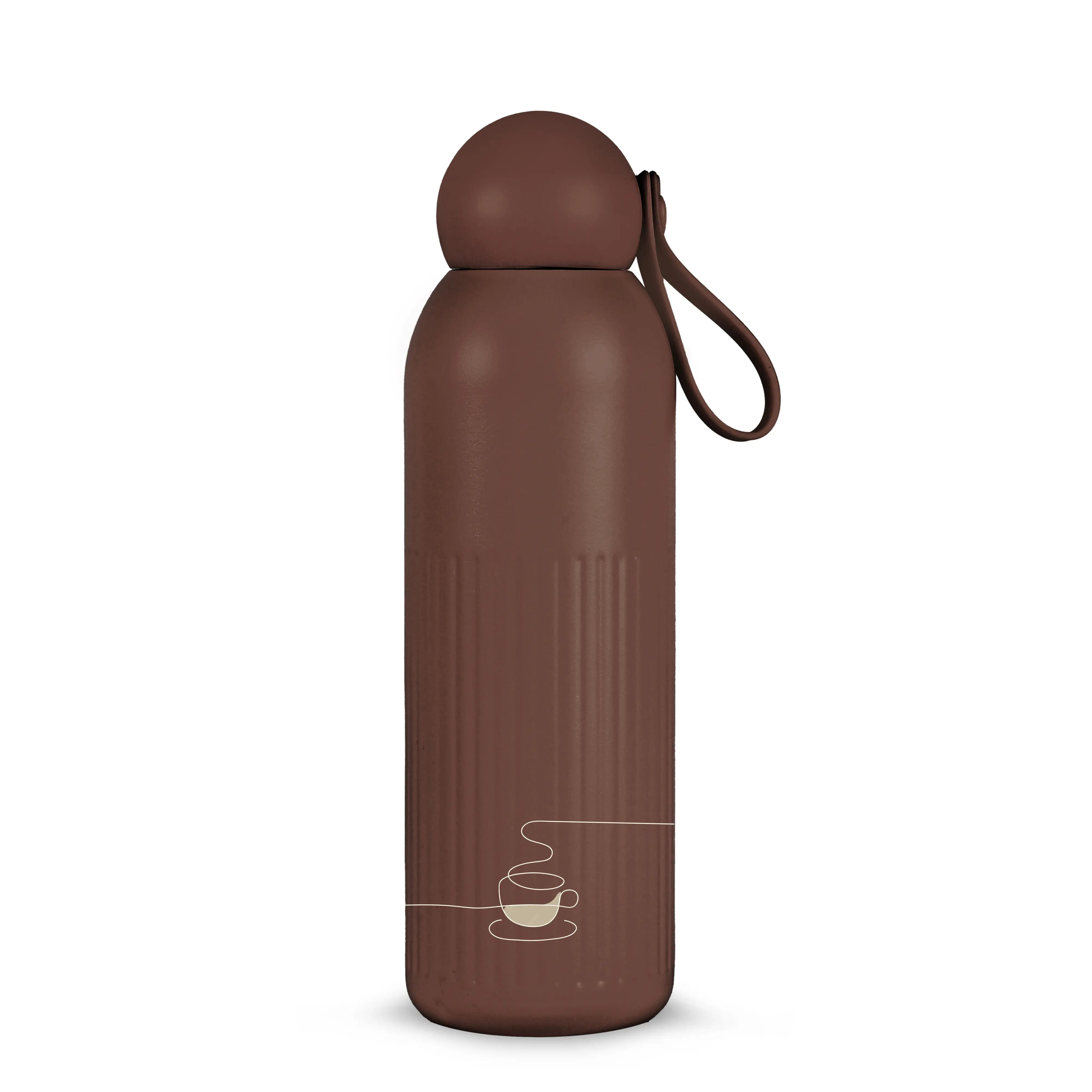 Sagaform Tekla Recycled Steel Bottle. Printed Logo On The Front Bottom Of The Bottle.