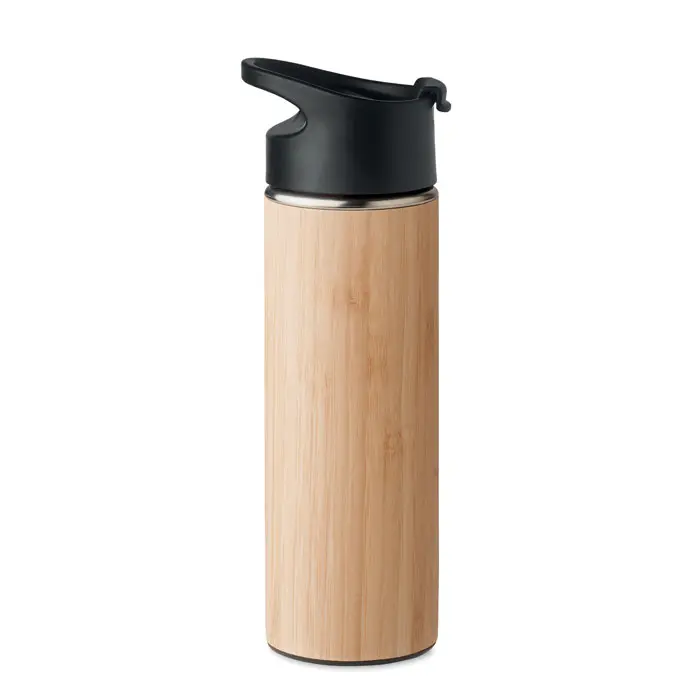 Saku Bamboo Travel Thermos - Top View