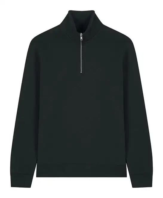 14 Zip Trucker Sweatshirt Black