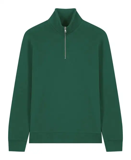 14 Zip Trucker Sweatshirt Bottle Green