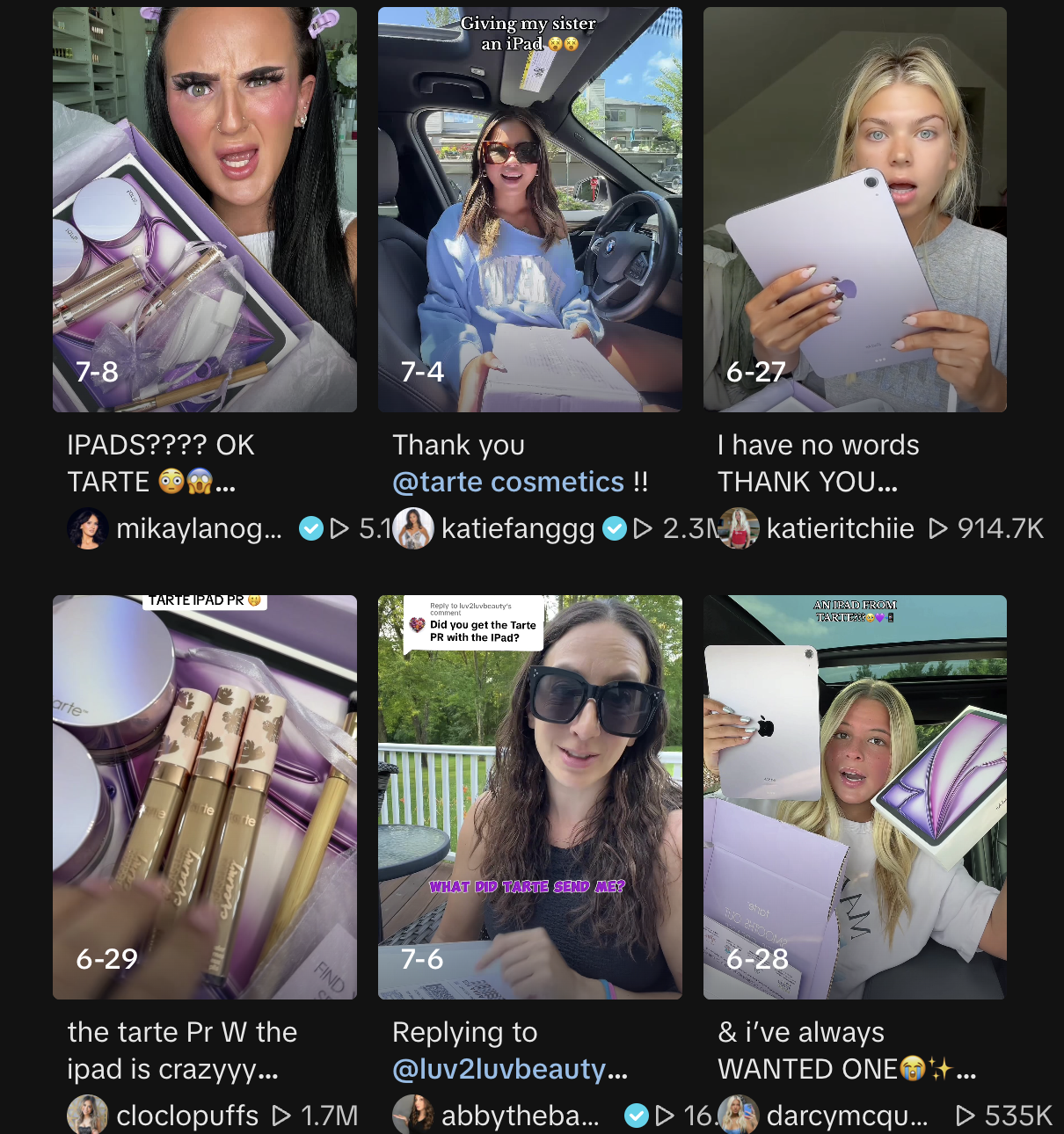 Tarte Ipad Pr Package Tiktok Results