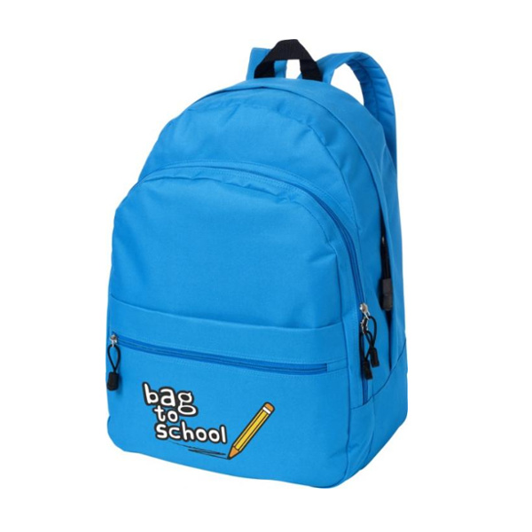 4 Compartment Zipper Logo Printed Backpack
