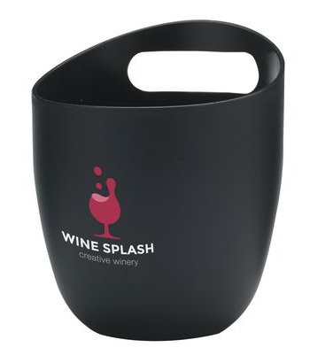 Branded Ice Bucket: Black With Logo