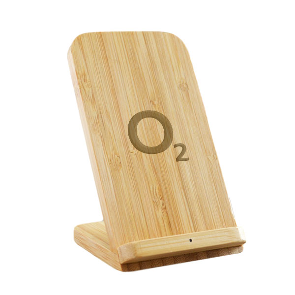 Logo Engraved Wooden Wireless Phone Stand